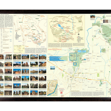 Angkor Temple Location Wall Map - A3- 01